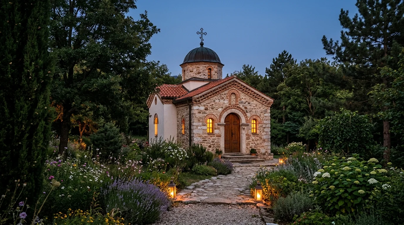 Quiet Orthodox chapel exterior symbolizing seekers exploring Orthodoxy from Protestant backgrounds