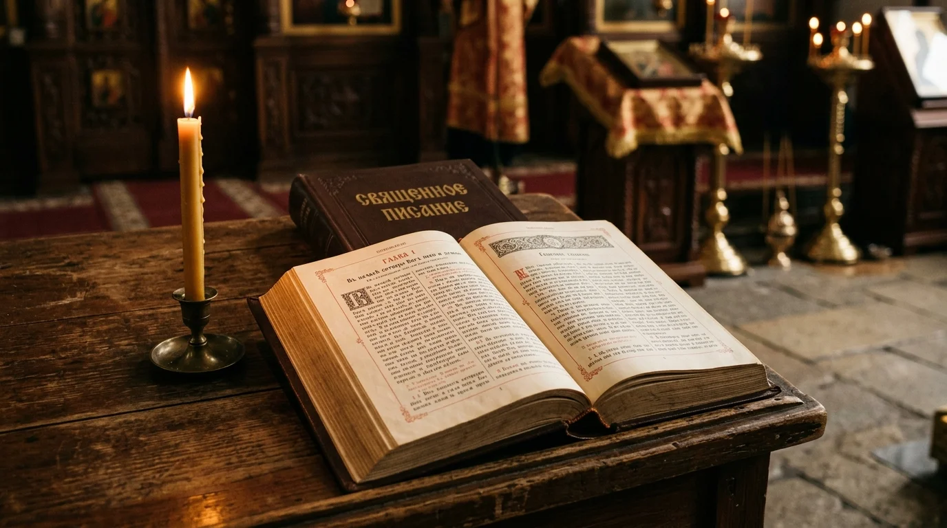 Open Bible and candle representing the study of Scripture and doctrine of God