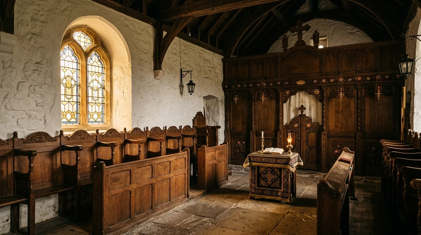 Quiet Orthodox chapel interior evoking personal reflection and pastoral wisdom