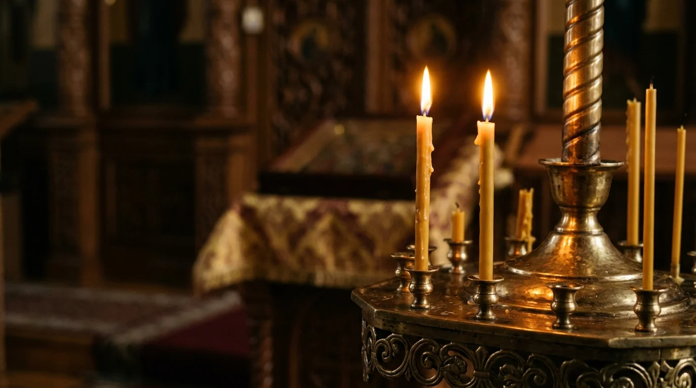 Two candles lit side by side symbolizing intercessory prayer for another person