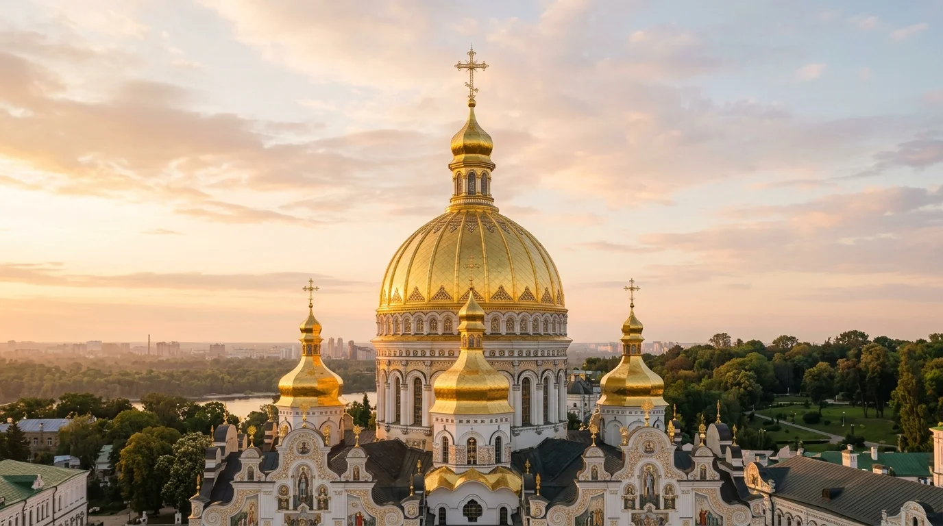 Orthodox cathedral dome with morning light representing daily prayer life