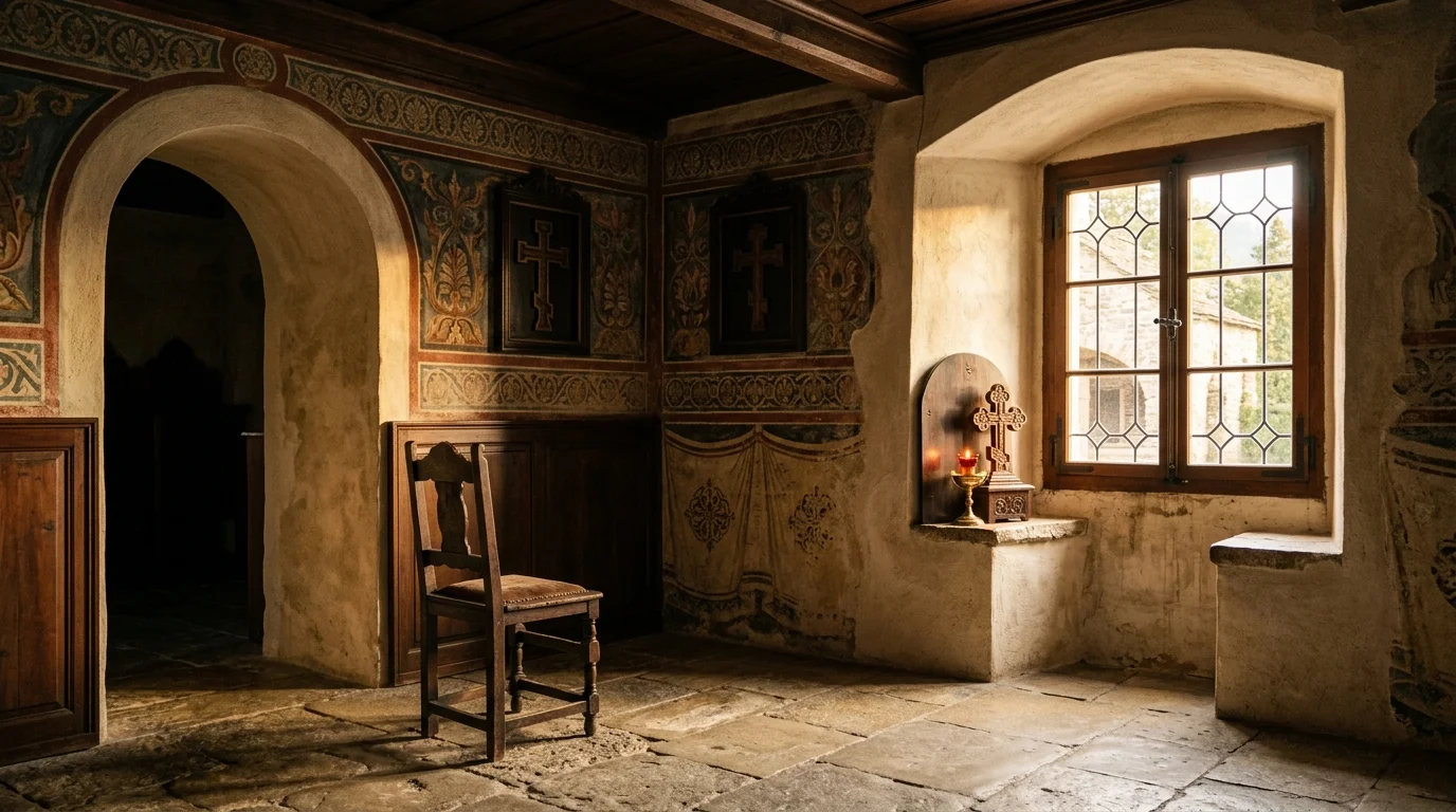 Empty quiet room with morning light representing hidden, sincere prayer