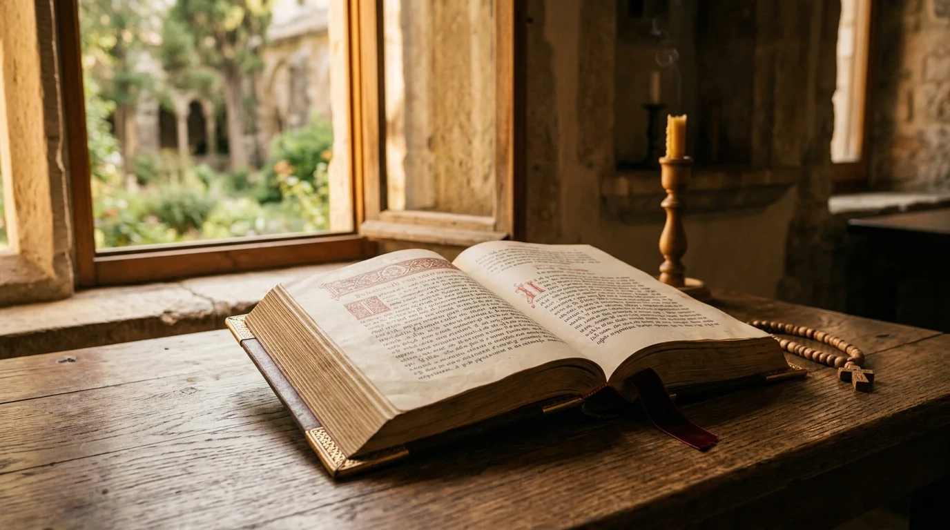 Open Bible with soft light symbolizing prayer as communion with God
