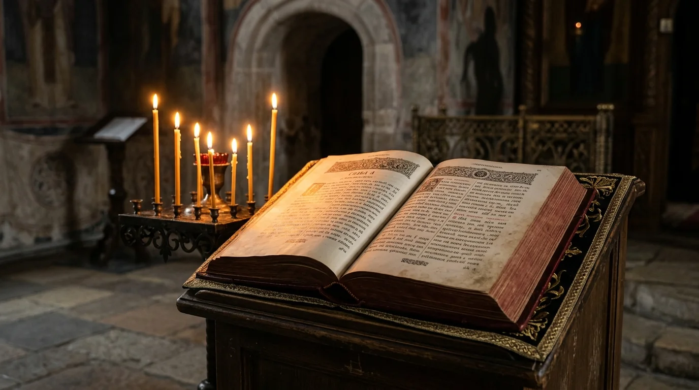 Open Bible with candlelight representing Scripture study on tongues and Pentecost