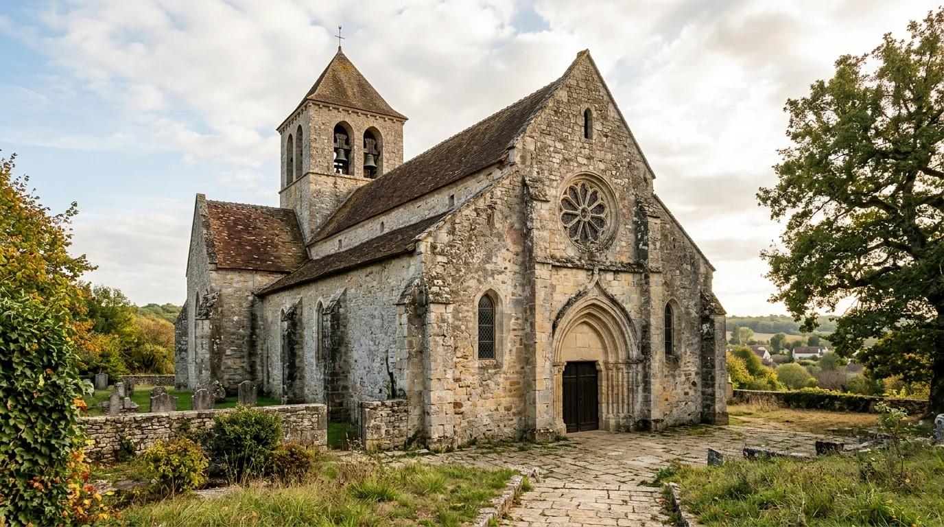 Old stone church architecture representing medieval Western Christian tradition