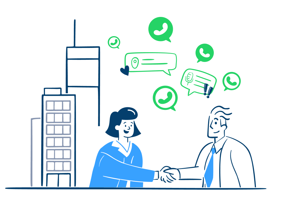 WhatsApp chats about a real estate transaction