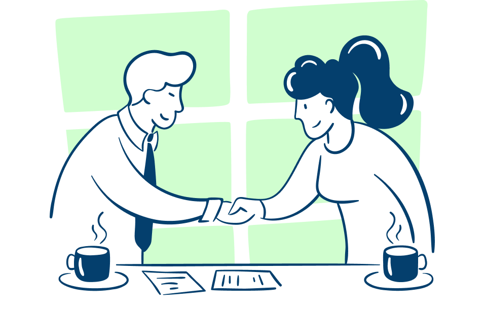 Business deal with a client