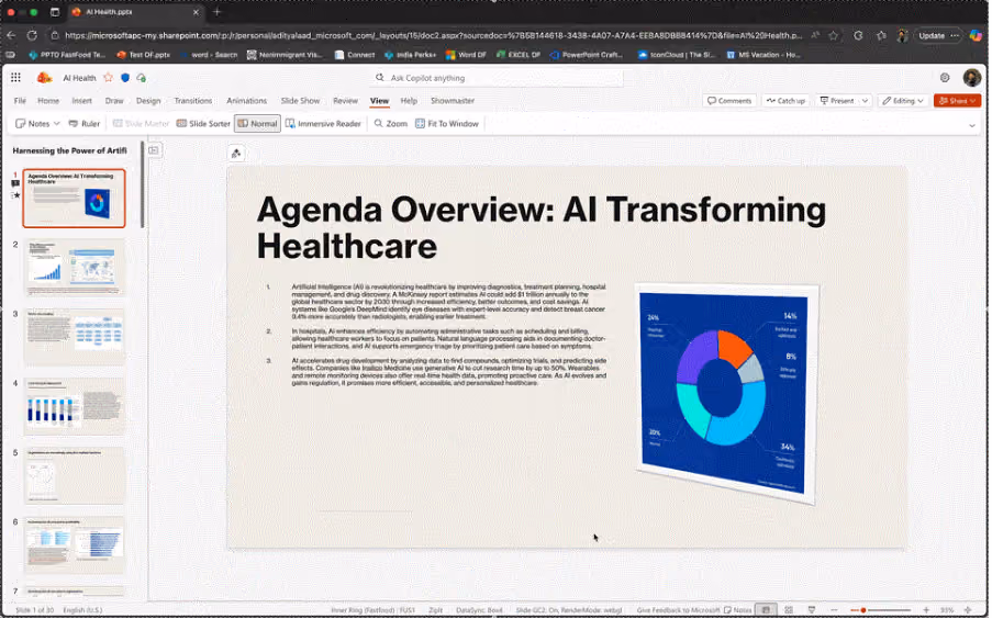 Copilot can translate your presentation for you with a new option in the on slide Copilot menu.
