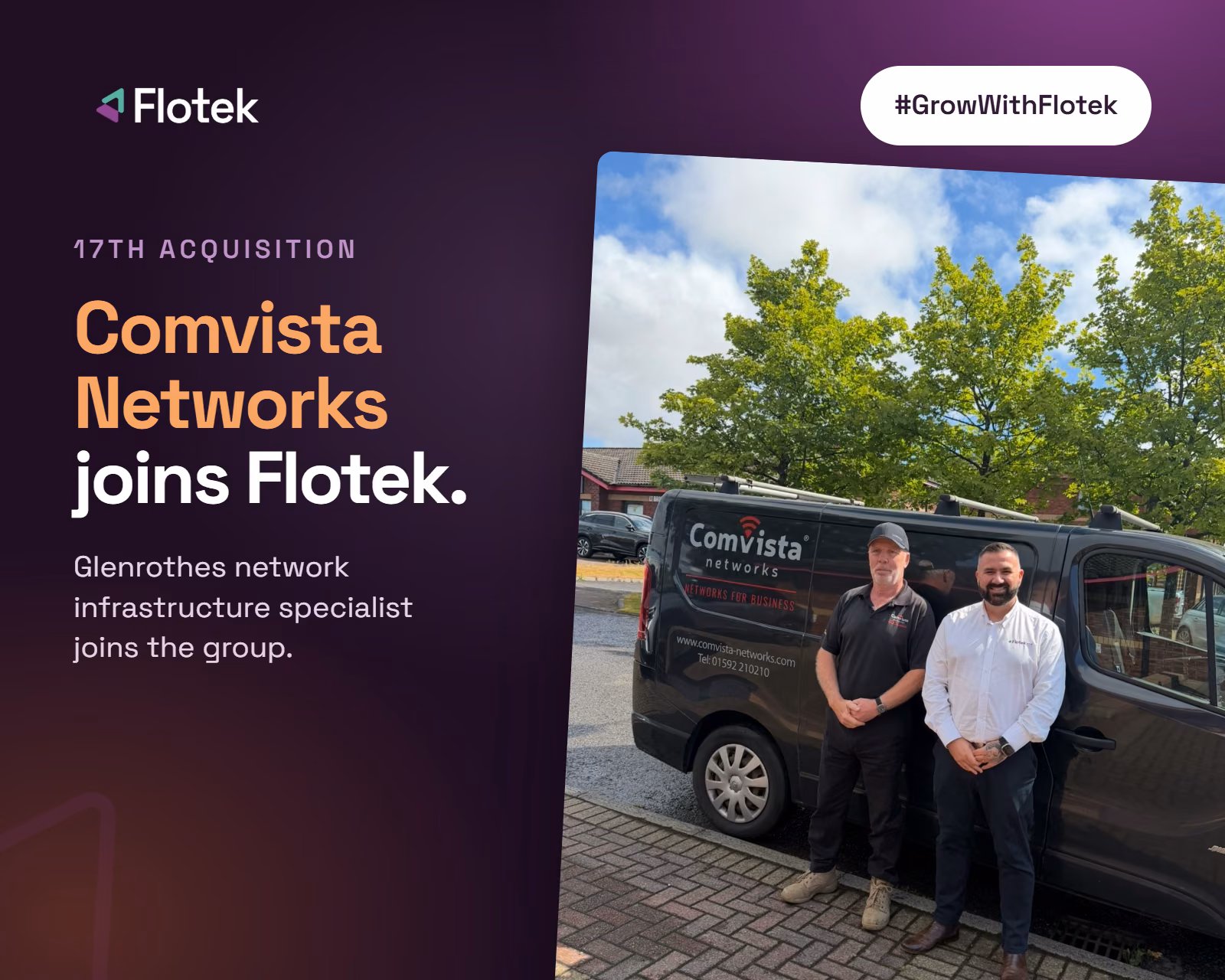 Flotek Group acquires Comvista Networks, Scottish network infrastructure specialist