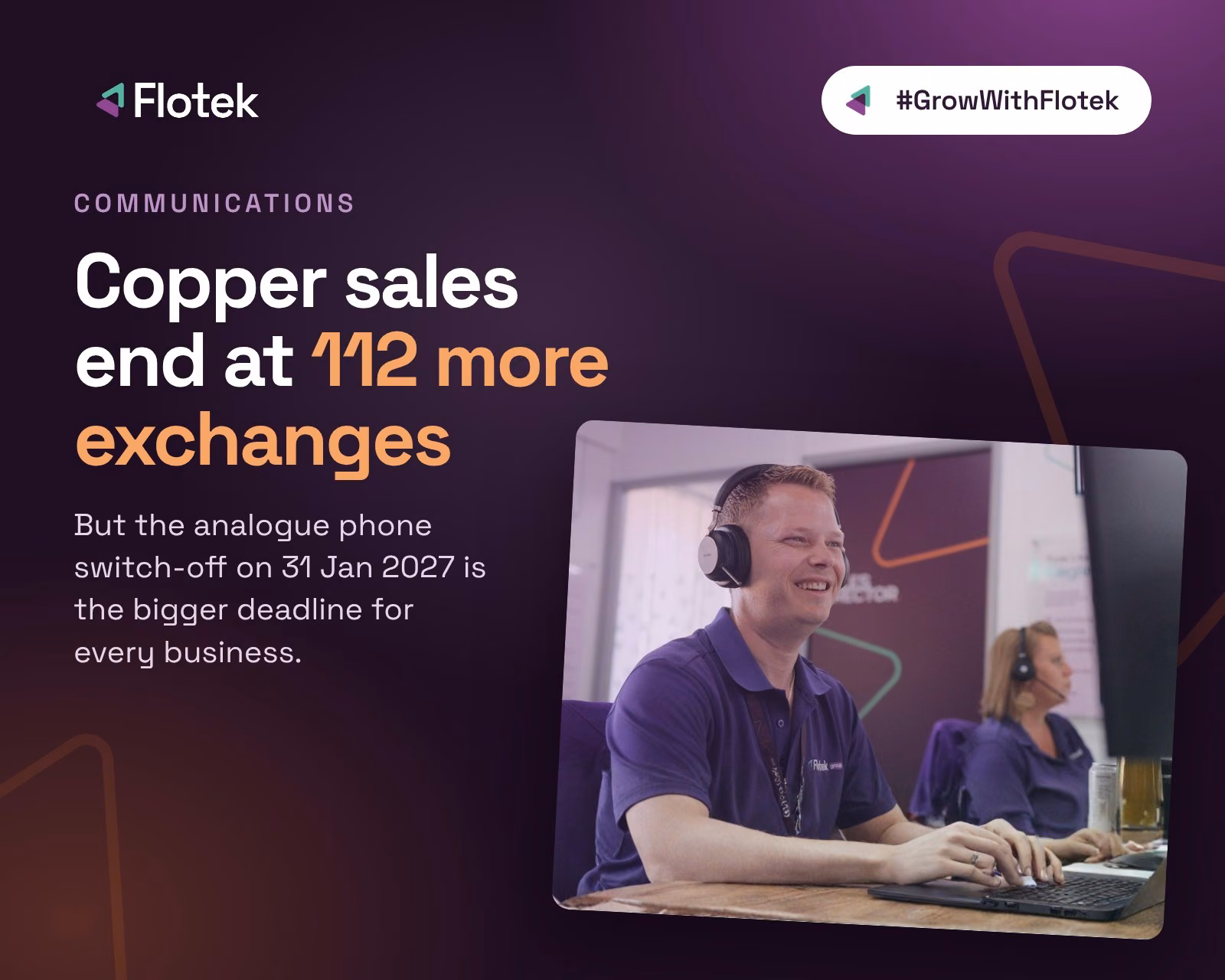 Copper sales end at 112 more exchanges, but the analogue phone switch-off on 31 Jan 2027 is the bigger deadline