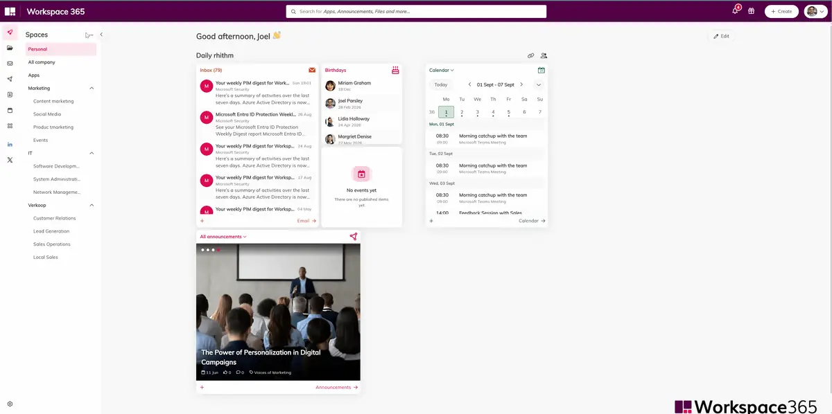HUB365 space owner feature