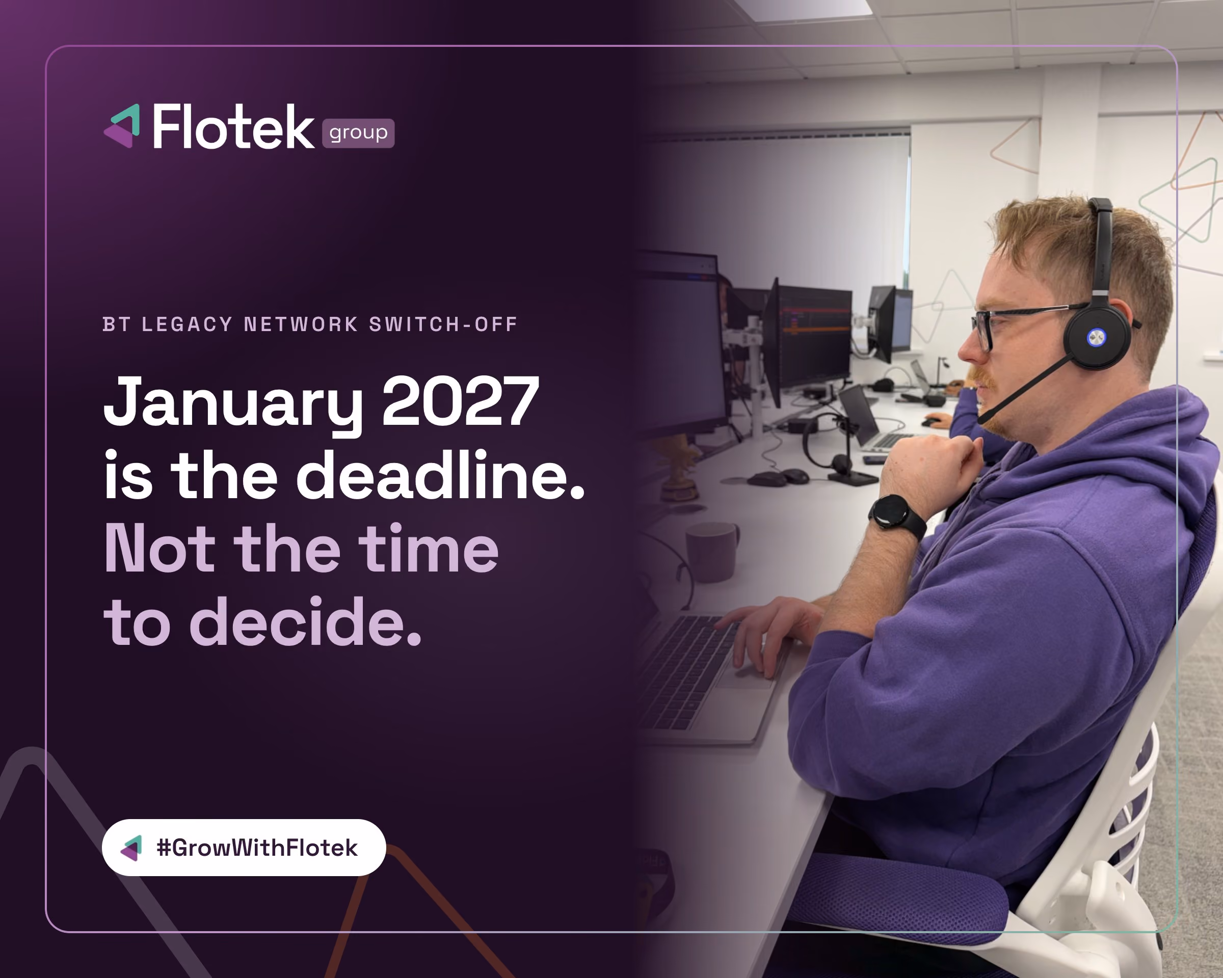 BT legacy network switch-off: January 2027 is the deadline. Not the time to decide.