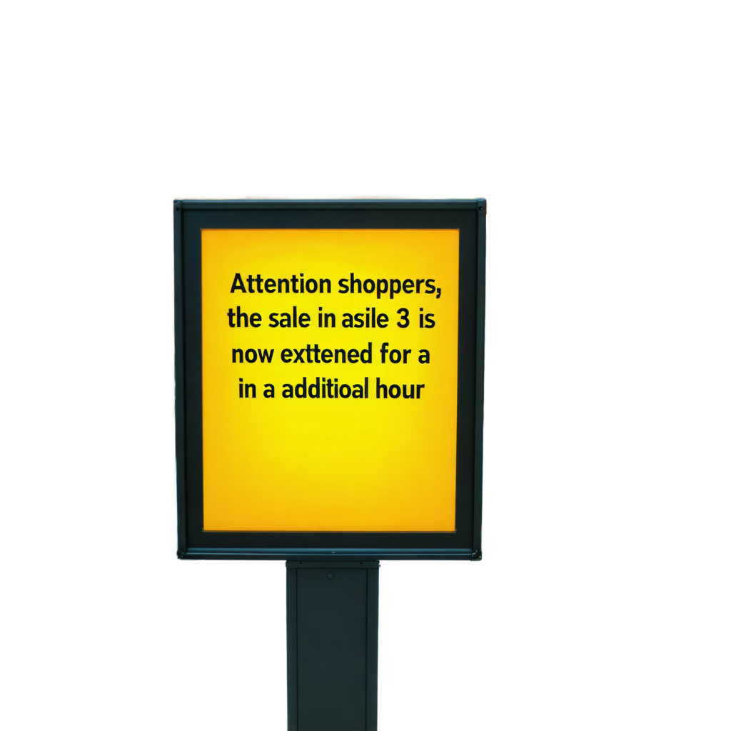 business messaging sign