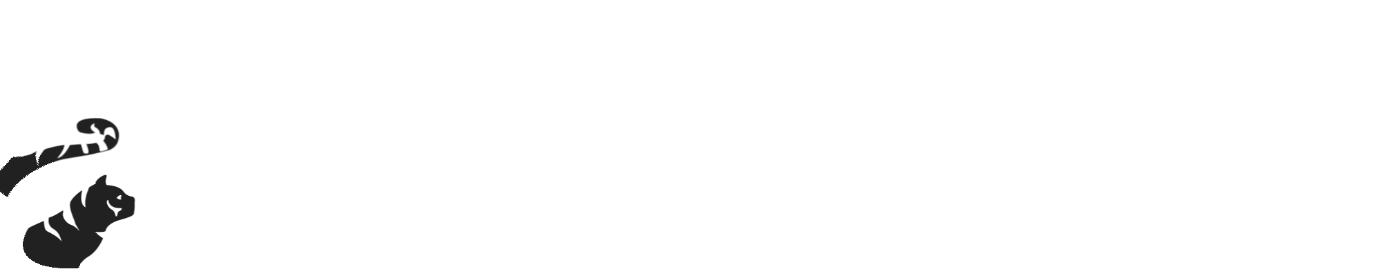 annie hua logo in white with a tiger hidden in the negative space of the first a