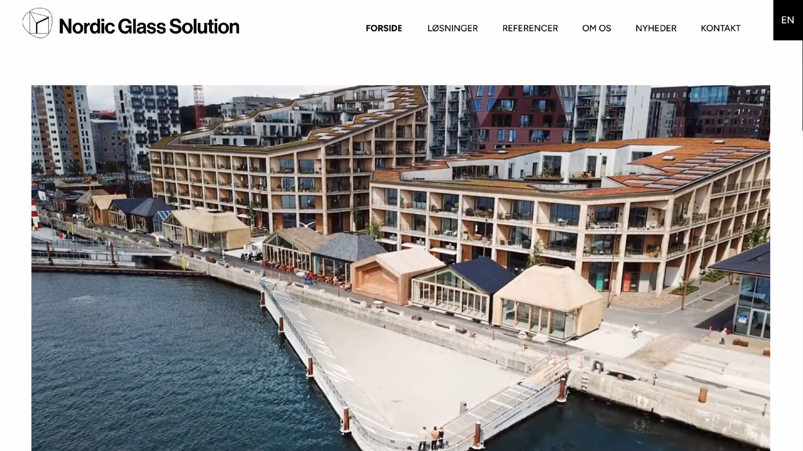 Nordic Glass Solutions – Webflow website designet af KATAPULT