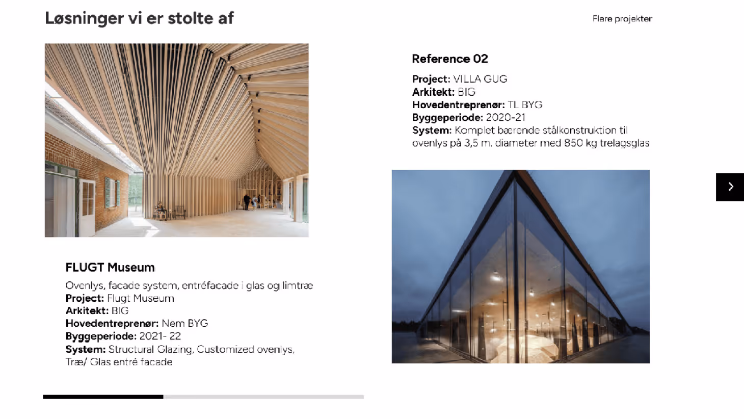 Nordic Glass Solutions – Webflow website designet af KATAPULT