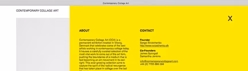 Contemporary Collage Art – website og visuel identitet af KATAPULT