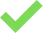 Green check mark symbol indicating confirmation or success.
