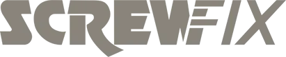 Screwfix logo in stylized text with partial assembly symbol between letters