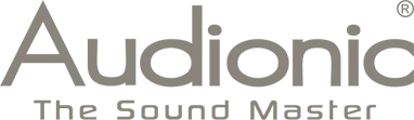 Audionic brand logo with tagline The Sound Master.