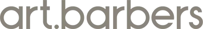 Text logo reading art.barbers in lowercase gray font.