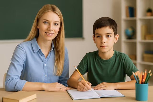 Lerncoach mit Schüler