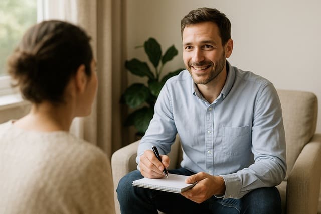 Resilienz Coach im Gespräch mit Klientin