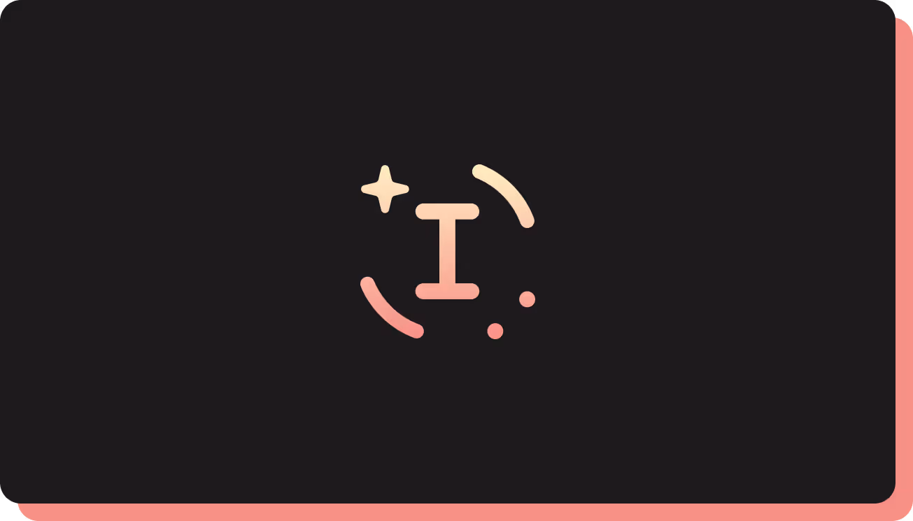 Text editing icon with geometric shapes and soft pastel colors