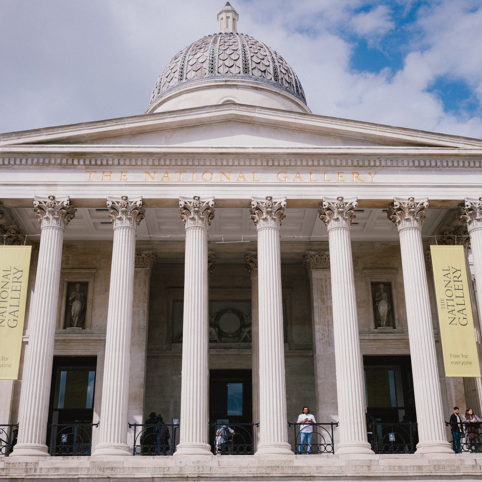 The National Gallery portico, London