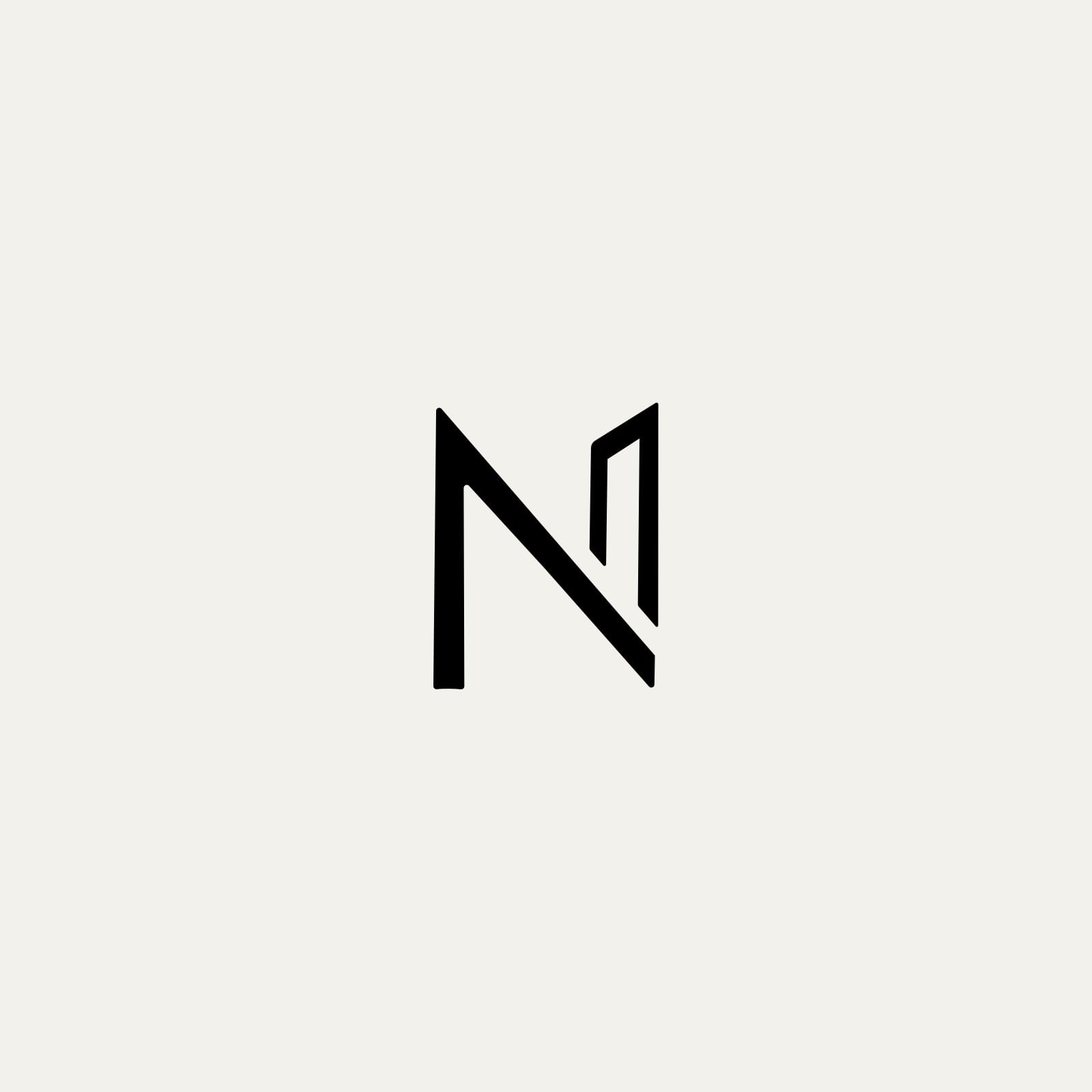 The Natora N symbol, dark