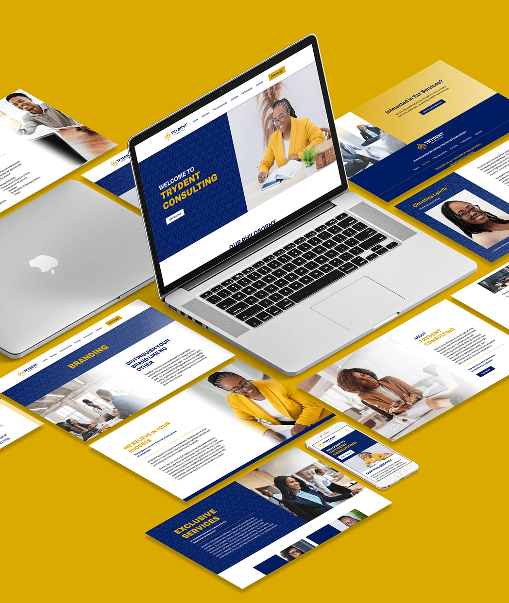 Photo of website design for Trydent Consulting in Tallahassee, Florida