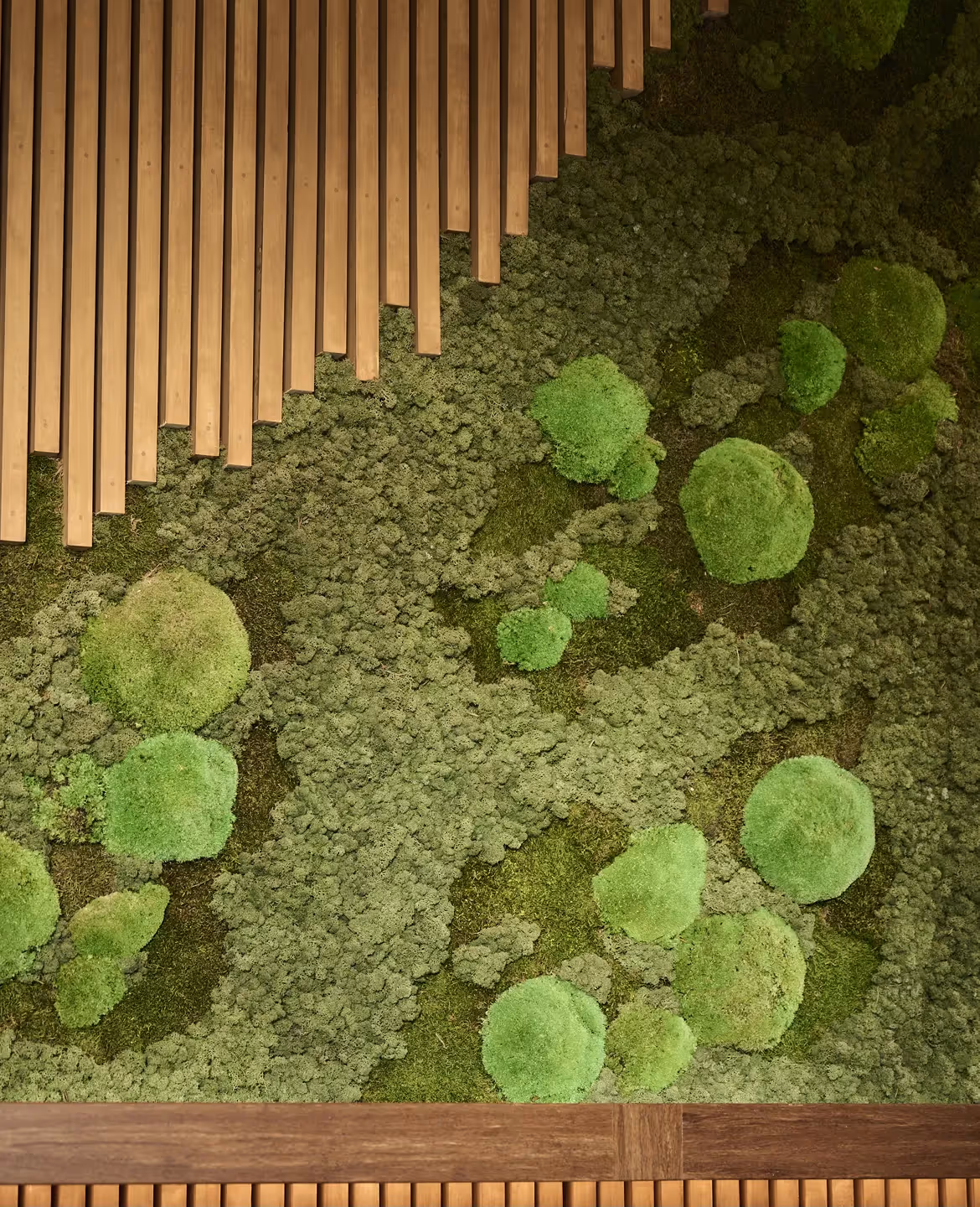 Bespoke greenery for Home NZ creates a highly memorable aesthetic that’s inspired by the client’s construction background.