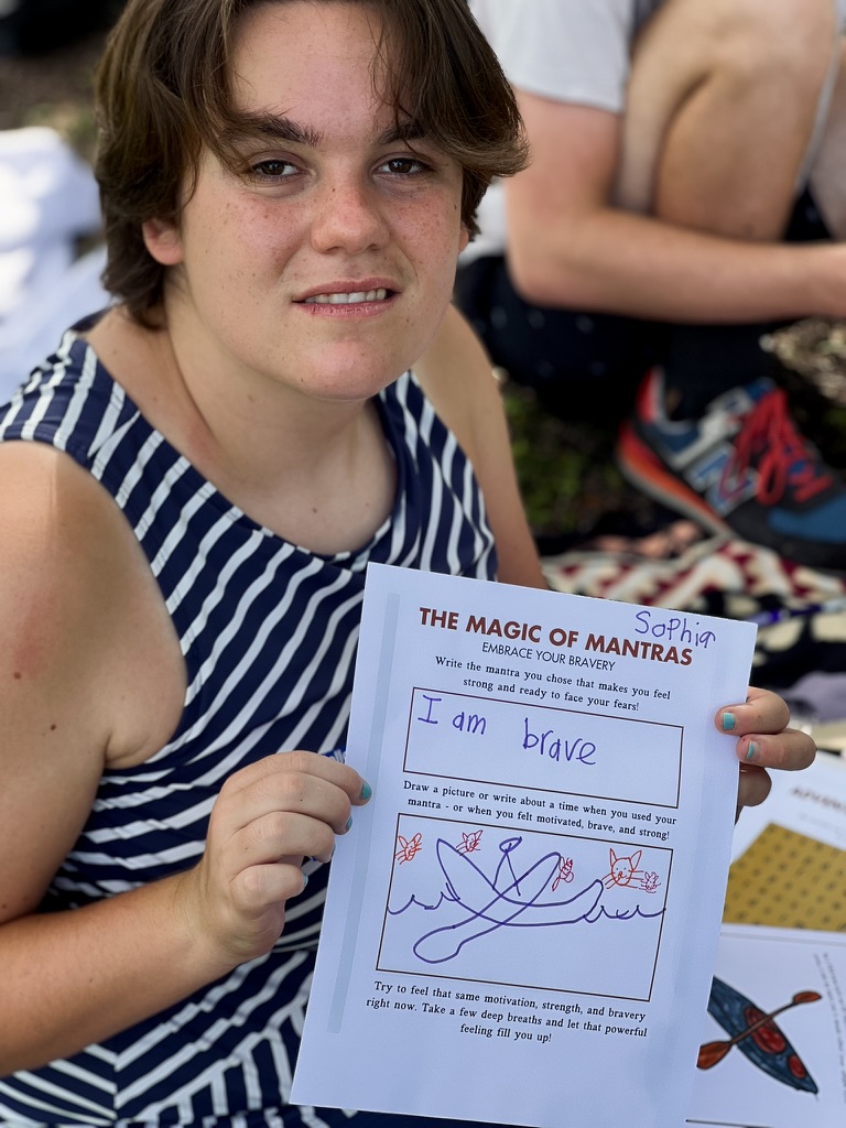 “I AM BRAVE” — Sophia didn't just learn a kayaking technique. She discovered something bigger: a mantra she can carry with her into any challenge, on the water or off.