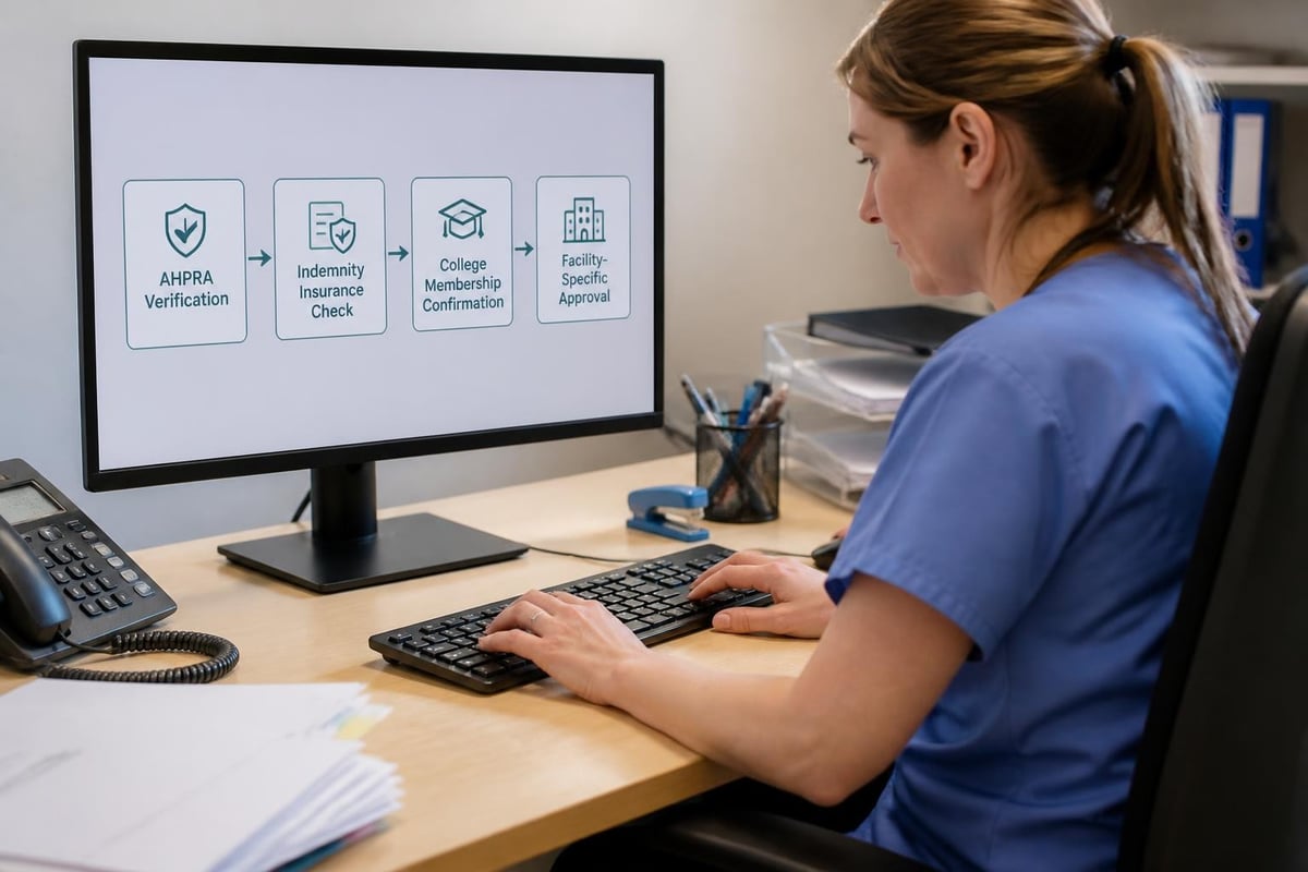 Hospital credentialling workflow