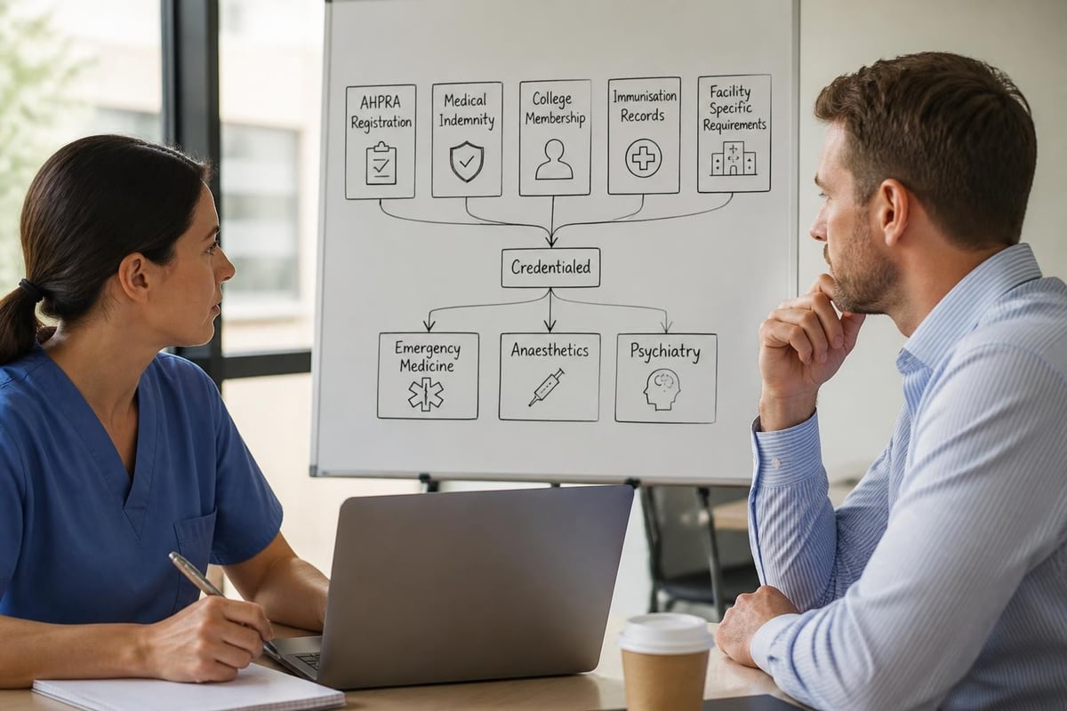 Credentialling workflow for hospital locum doctors
