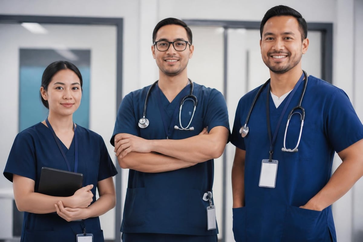 Medical professionals across training levels