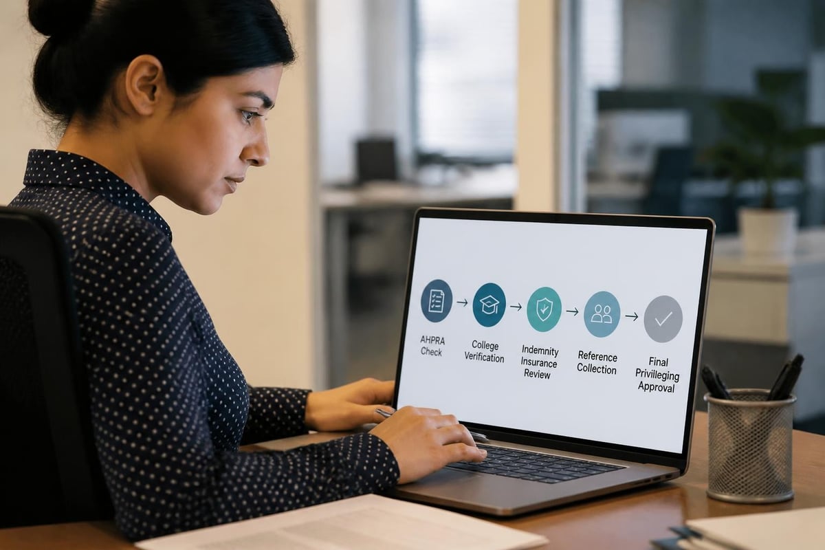 Credentialing verification workflow