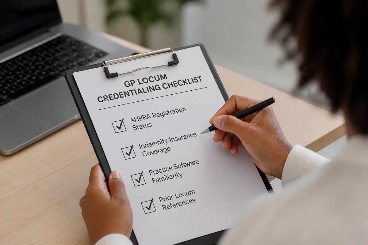 Locum credentialling requirements