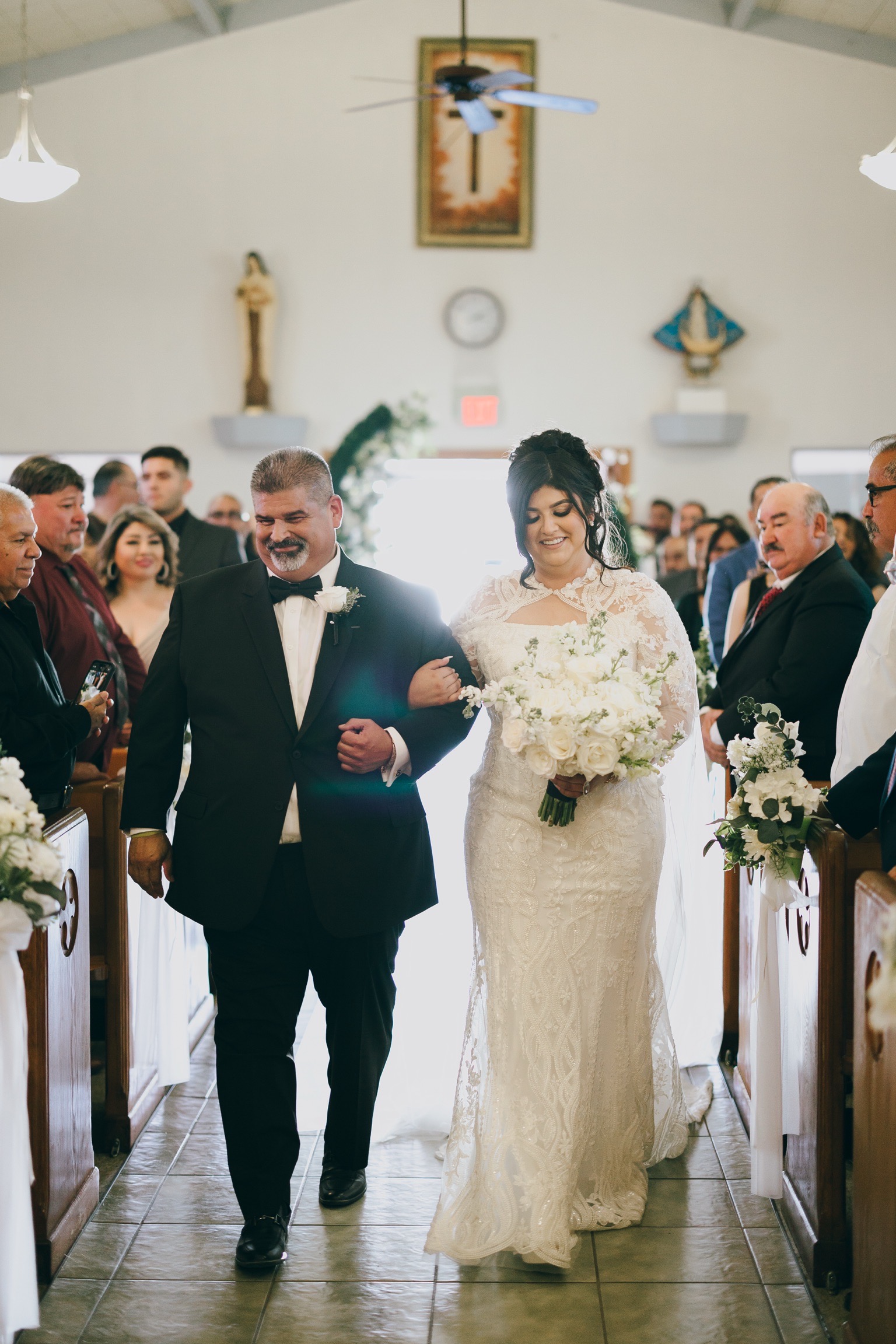 couple cheering at their wedding day