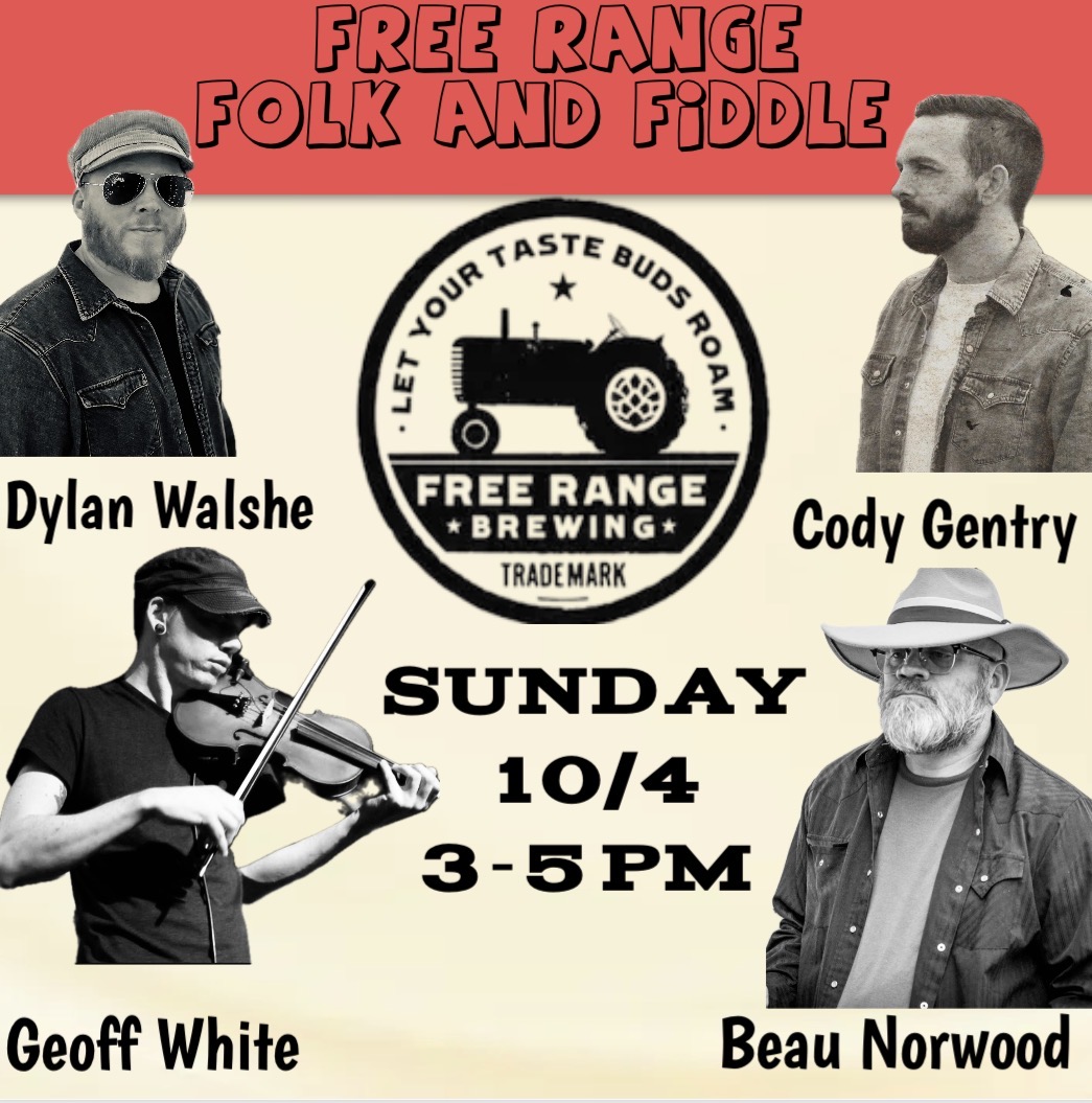 Live Music Sunday - Folk and Fiddle event image from Free Range Brewing.
