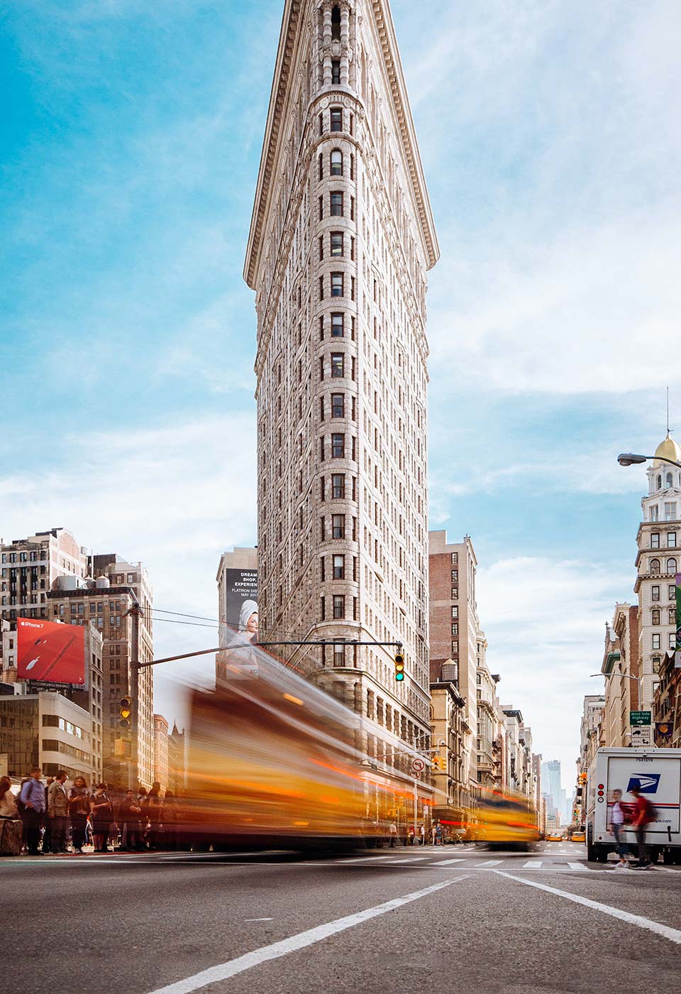 Pedestrian crossing on the street in New York city.
