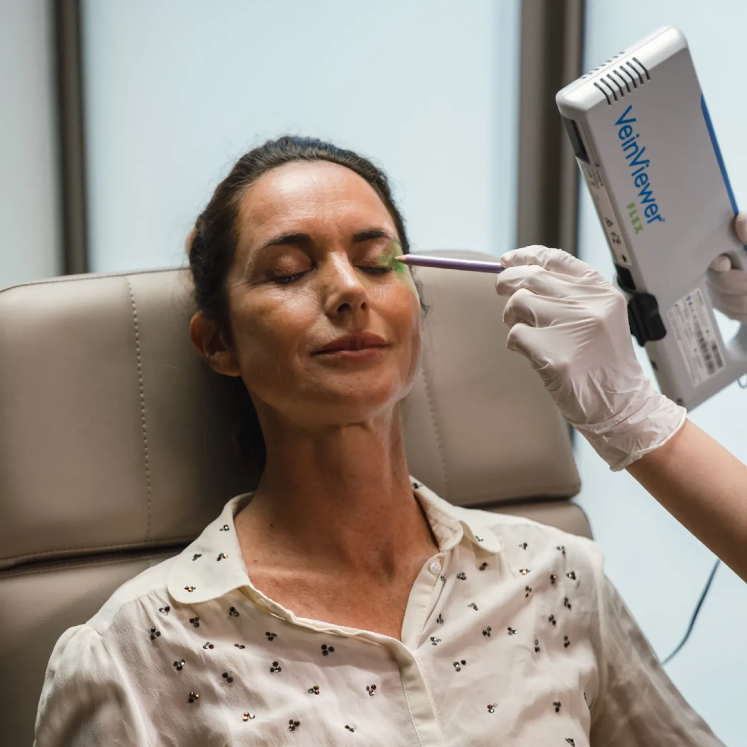 Ultrasound screen during a treatment