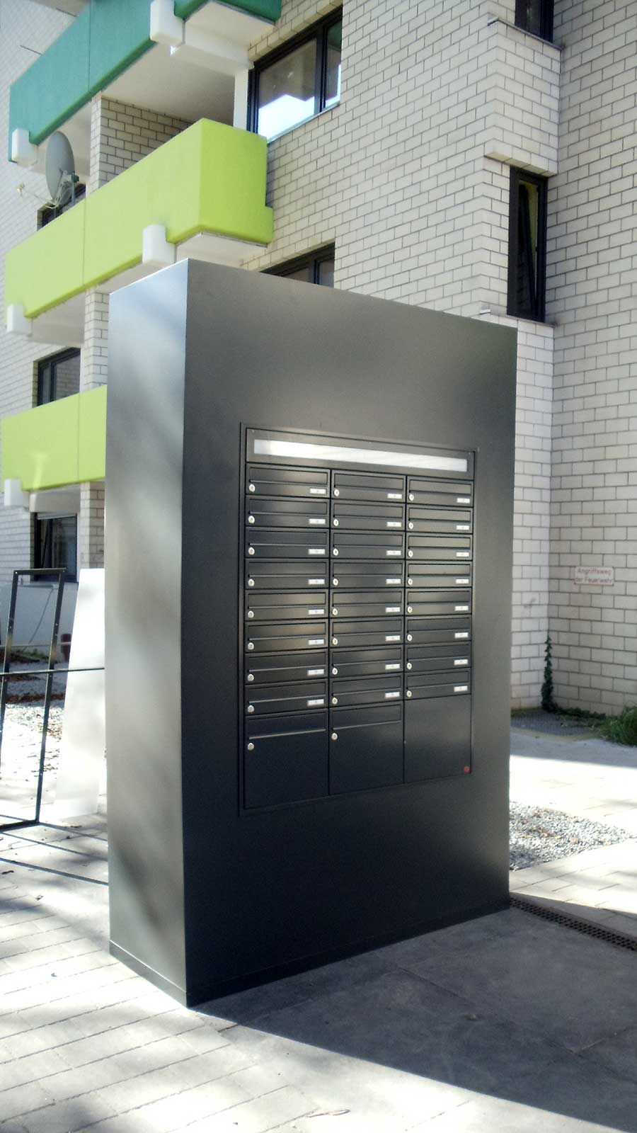 Briefkastenanlage, Briefkasten, Müllbox, Gartenhaus, Geräteschuppen 