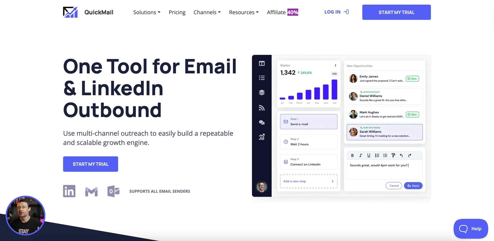 Quickmail featured in the best cold email software list for simple automation and high deliverability.