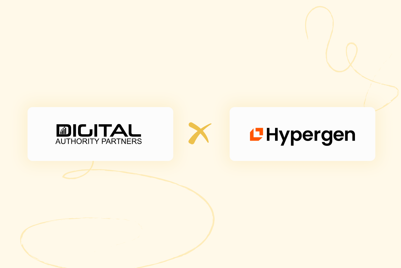 Decorative image displaying the logos of Digital Authority Partners and Hypergen.
