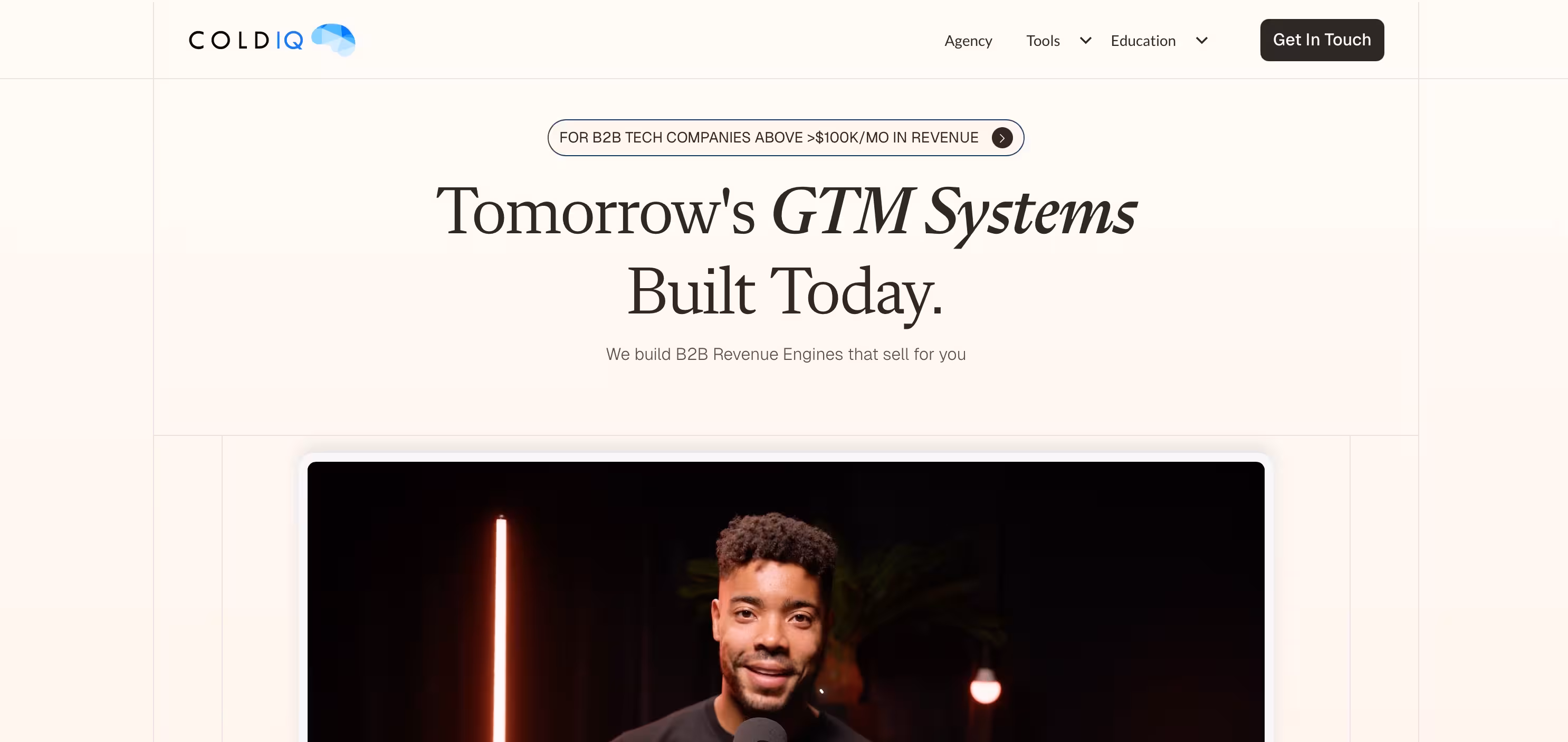 ColdIQ homepage