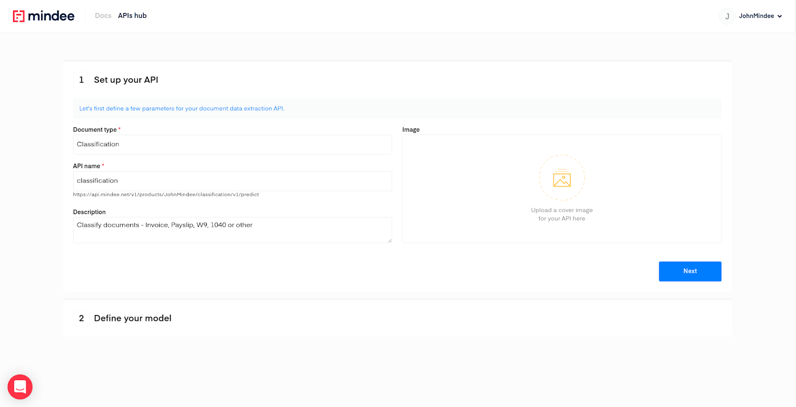 Mindee API Builder