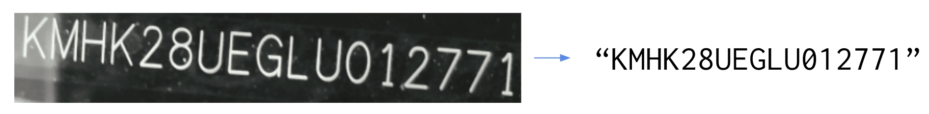 VIN text recognition