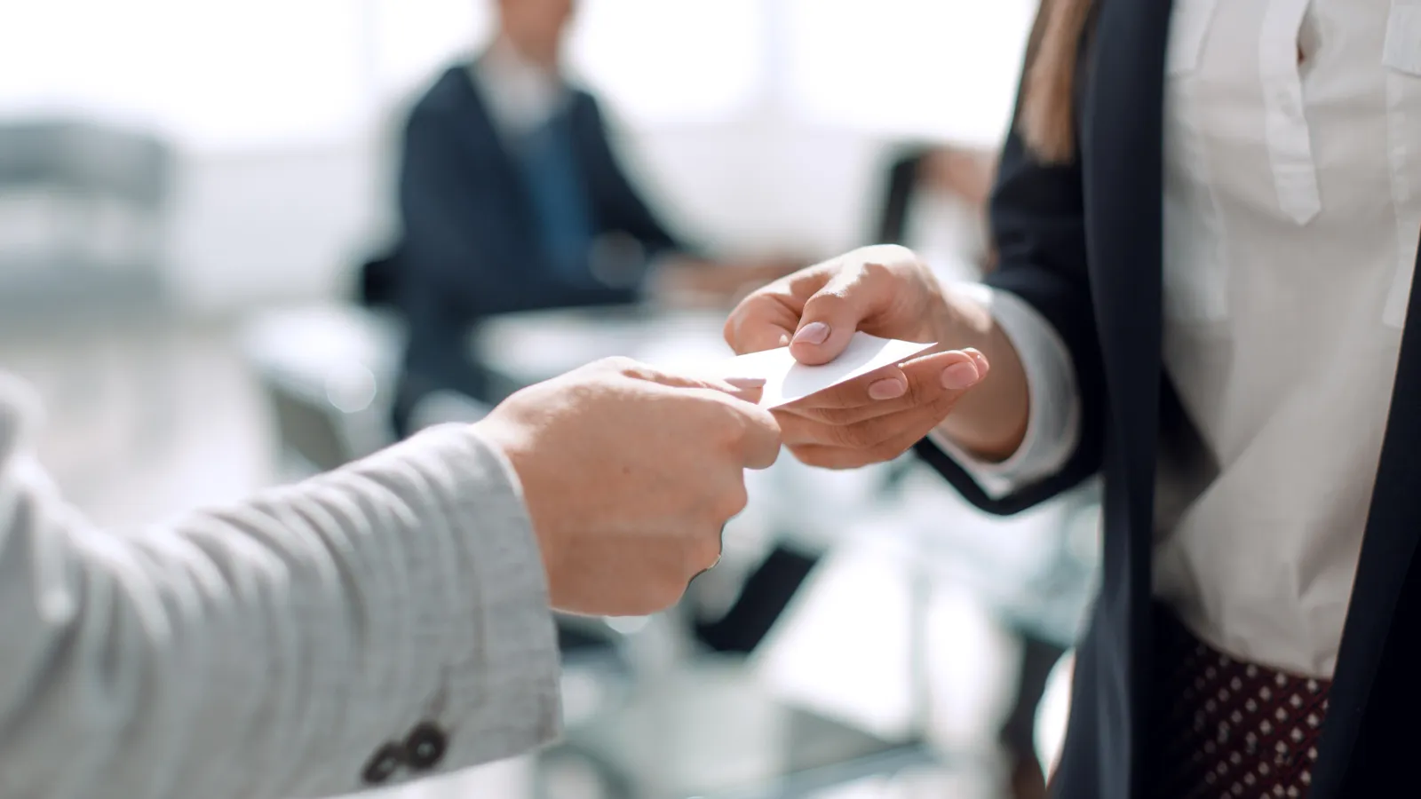 Business card exchange for future ocr document processing into CRM