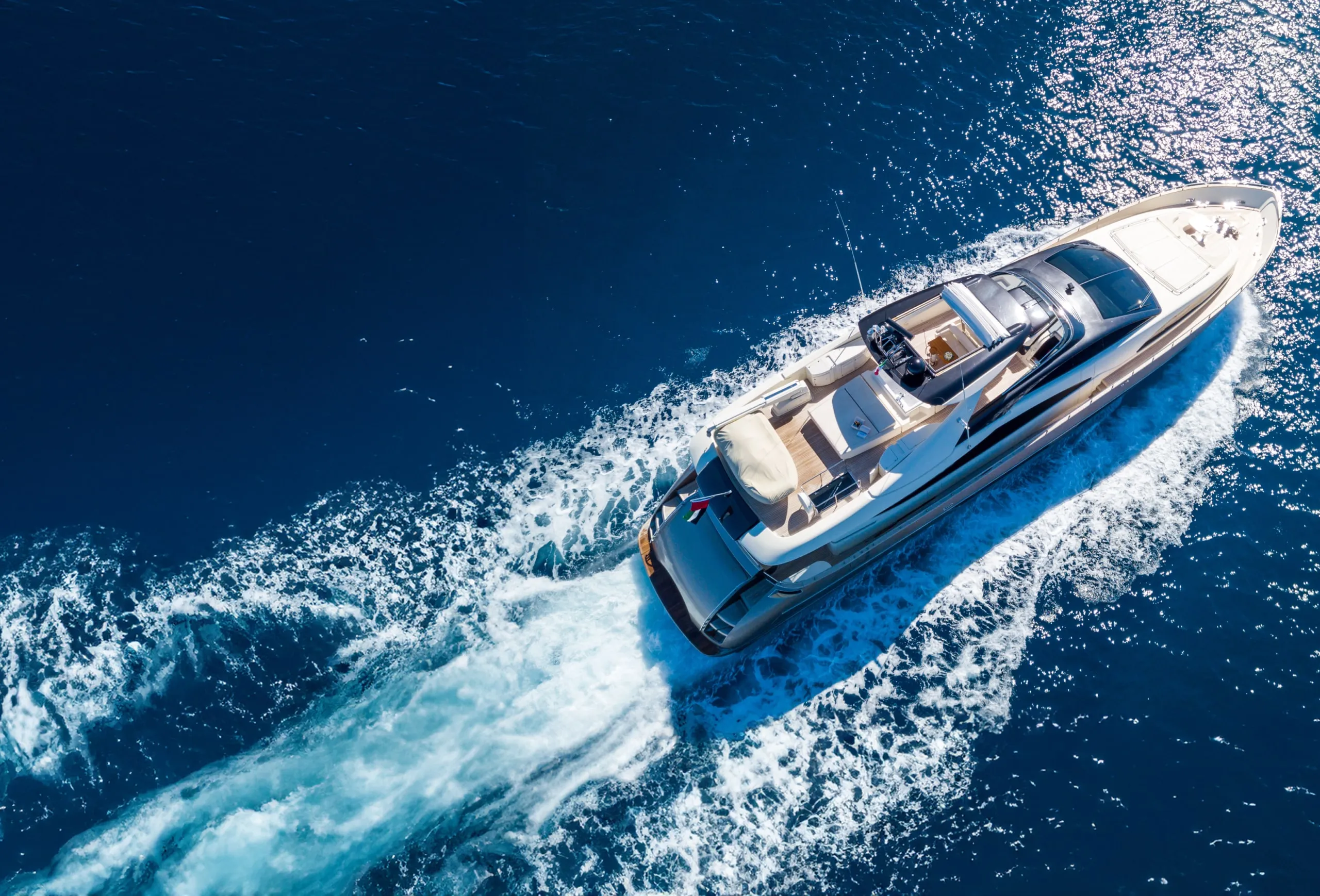 A large vessel in the ocean moving